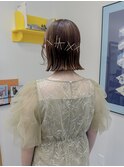 お呼ばれヘアアレンジ×ボブ