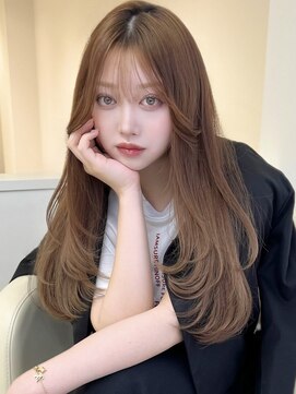 アイトーキョーエス 渋谷(AI TOKYO S) ブリーチなしダブルカラー透明感ベージュブラウンレイヤー前髪