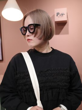 ピュー(Piu-) 【ショートボブ/阿部達哉】ケアブリーチカラー