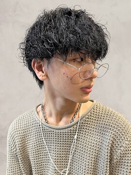 メンズパーマツイストスパイラル×韓国風マッシュ束感