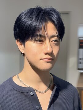 ノラキチジョウジ(NORA KICHIJOJI) 韓国マッシュ黒髪ツーブロックダウンパーマアップバングショート