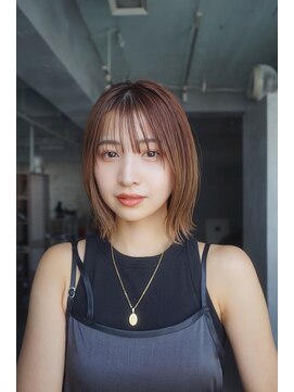 キユ(qiyu) 切りっぱなしヘルシー大人外ハネミディアム[広島/八丁堀]