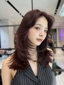 キーン 吉祥寺店(keen) バーガンディ×ミディアムレイヤー