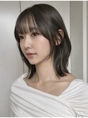 レイヤーボブ くびれヘア 顔まわりレイヤー 韓国巻き