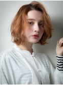 ラフかきあげバングイメチェンピンクブロンドx上尾10代20代30代