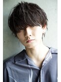 モテる黒髪ネープレスショート束感モテ髪ワックスなしマッシュ