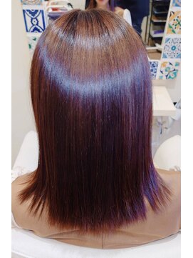 ランプヘアー(LAMP HAIR) 20代30代外ハネナチュラルぱつっとボブスタイル