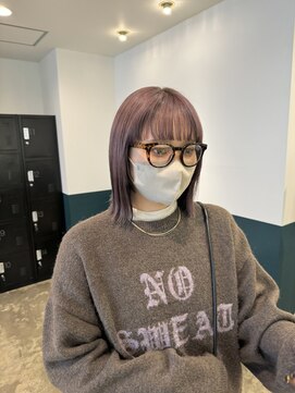 ヘアーブレイス(hair brace) ブリーチ一回ピンクラベンダー