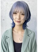 ブルー　ウルフヘア