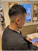 クロップスキンフェードアイロンパーマショートメンズワイルド