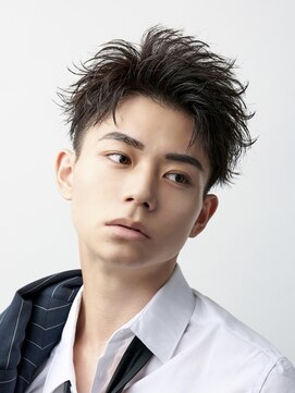 オーシャントーキョー 渋谷神南(OCEAN TOKYO) ビジネス爽やか黒髪好印象アップバング刈り上げショート