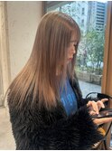 メルティカラーフェミニンロング似合わせカット髪質改善縮毛矯正