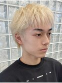 渋谷メンズハイトーンスパイキーショートミルクティーベージュ