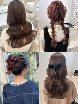 ディティカ ティア(Dityca tia)の写真/【名駅5分/早朝営業可】ナチュラルだけど周りと差がつく流行りのルーズヘア☆眉のお手入れもお任せ下さい！