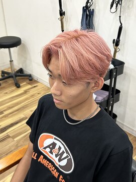 スウェル 千葉店(Swell) センターパート×ピンクハイライト
