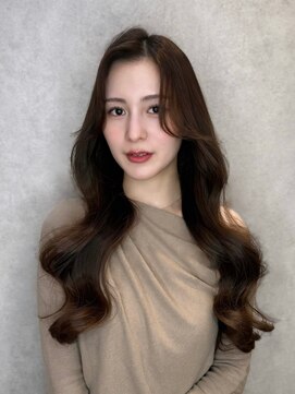 ロンド フィーユ(Lond fille) △オリーブグレー/レイヤーカット/黒髪/マロンベージュ/銀座
