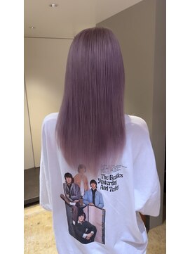 ナチュラル ヘアーデザイニング(Natural hair designing) ダブルカラー　透明感ピンクパープル　くすみカラー［宇都宮］
