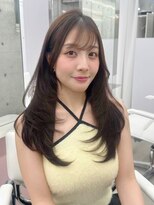 フォンズ(FONS)&nbsp;ワンカールレイヤー　シースルー前髪　チョコブラウン