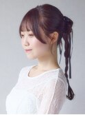 カチモリローブ編みアレンジ