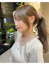 結んでも可愛い *顔周りレイヤーカット* 隙なしモテ髪「カット+ケアカラー+超音波クイックTR」