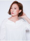 前髪長めナチュラルボブ