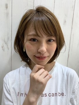 シー バイ ロンド 新宿(Sea by Lond) 【佐藤健太郎】大人かわいいシースルーグレージュショートボブ