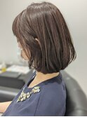 ミディアムボブ×透け感×抜け感