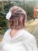 和装ハーフアップ