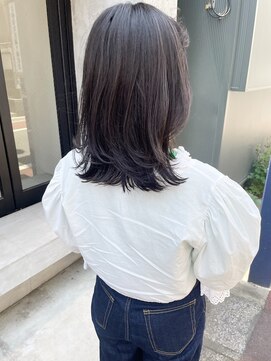 コフィー バイ メルト 吉祥寺(cofy by melt) 【松本咲花】ミディアムウルフレイヤーカット 透け感グレージュ