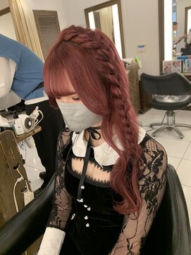 プログレスプラス 編みたらし 編み込み アレンジ 波巻き ヘアセット
