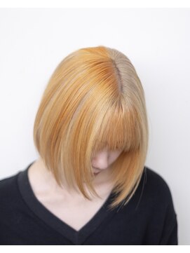 ルプラ ガーデン(le-pla garden) オレンジベージュ#ダブルカラー#切りっぱなしボブ#ケアブリーチ