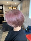 [吉原勇気]ショートボブショートカットピンクラベンダー