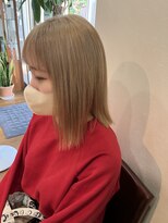 アメイジングヘアー 千歳店(AMAZING HAIR)&nbsp;ハイトーンカラー/ブリーチ/透明感/切りっぱなしボブ/外ハネ