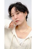 マッシュショートパーマ　ハンサムショート