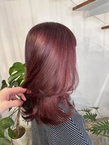 ピークスヘア(peaks hair) ボルドーカラー カシスピンク ワインレッド レッドブラウン
