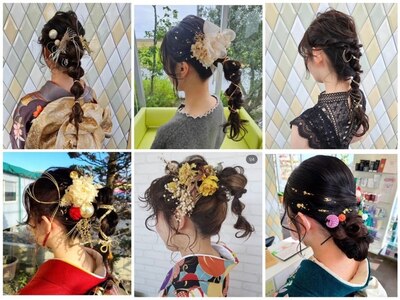 着付け・ヘアセットもお任せください！1人1人のアレンジ性も◎