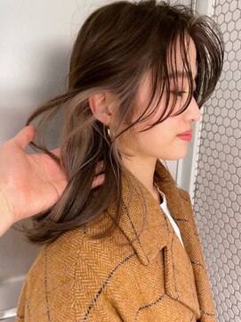 サイン 渋谷(SIGN) 韓国ヘアーハッシュカットレイヤーカットグレージュブリーチ無し