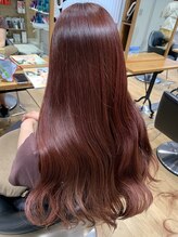 【佐藤 彩音】ブリーチなし暖色系カラー、髪質改善オージュアトリートメント