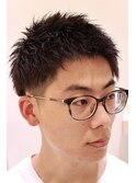 20代30代束間ツーブロックショートアップバングカジュアルパーマ