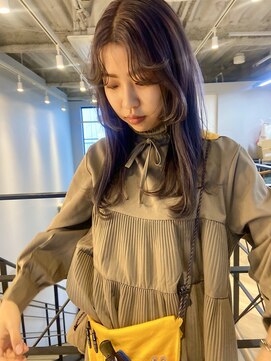 ヌープヘアーアイス(NUUP.hair ici) 大人可愛いブリーチなしラベンダーカラー