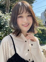 レイヤーボブ　フェイスレイヤー　韓国　イルミナカラー　ボブ