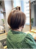 レディースハンサムショート明るめブラウン