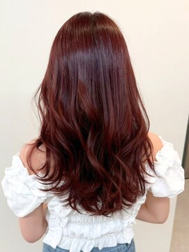 エトレ(etore) 【ブリーチなしダブルカラー】チェリーレッド/ロングレイヤー