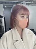 ＊ハッシュカットグレージュデザインカラーツートンカラー