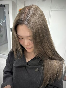 いろあそび 八王子 【透明感カラー】オリーブベージュ