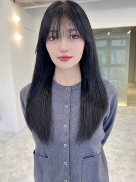 大人ダークグレージュ/韓国風顔まわりカット