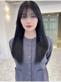 大人ダークグレージュ/韓国風顔まわりカット