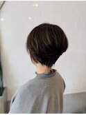 大人可愛いひし形ショート×立体感ハイライト