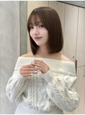 ◎レイヤーボブ/顔周りカット/ミルクティーベージュ/銀座