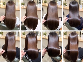 スタジオ キュー(studio q)の写真/高技術で華やかなカットとケア充実の透明感カラー♪《全員》カット+アディクシーカラー（ケア剤付き）￥8500